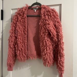 Pink sweater jacket